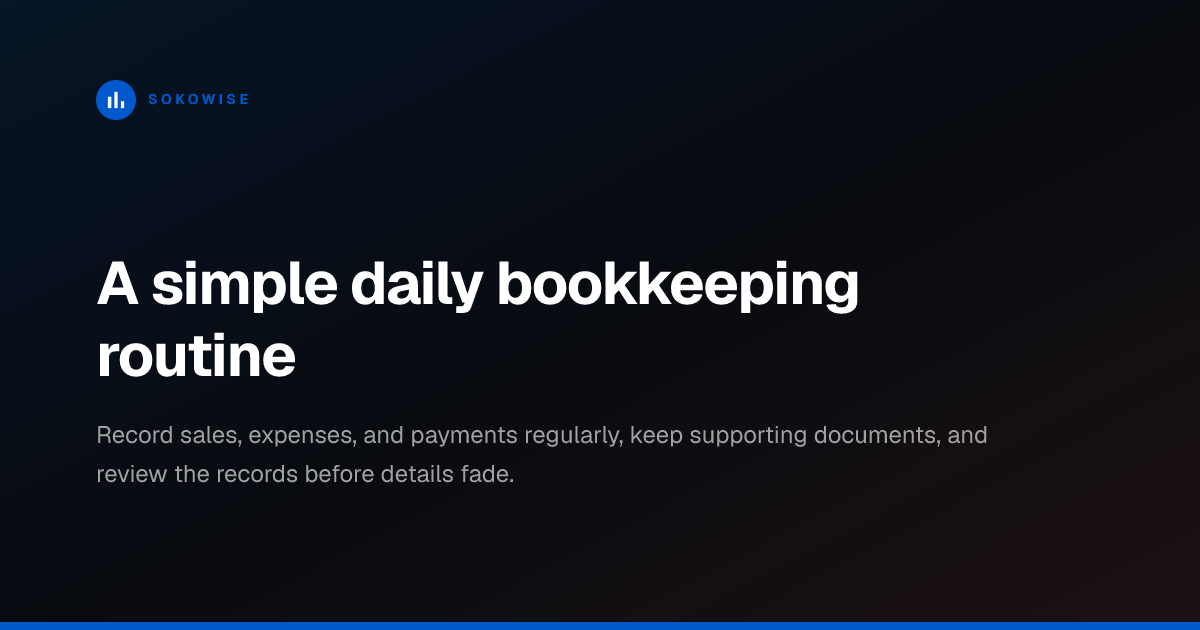 A simple daily bookkeeping routine