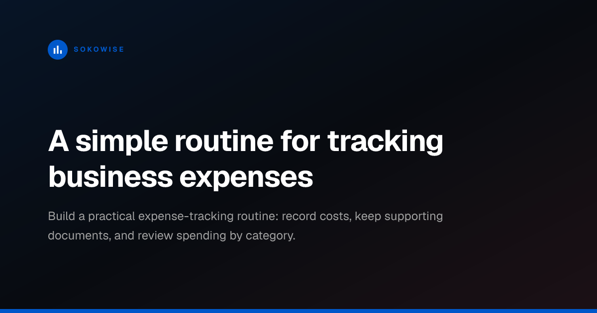 A simple routine for tracking business expenses