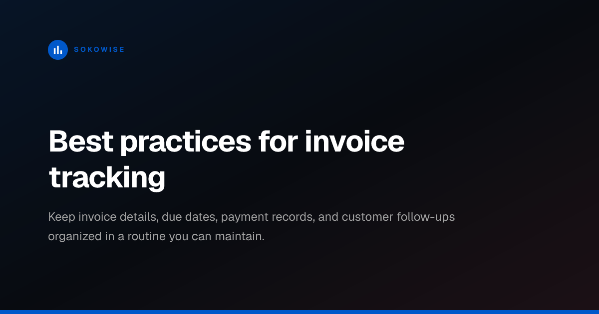 Best practices for invoice tracking