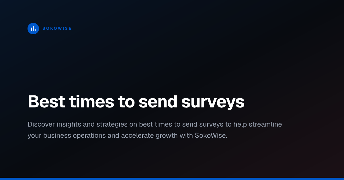 Best times to send surveys