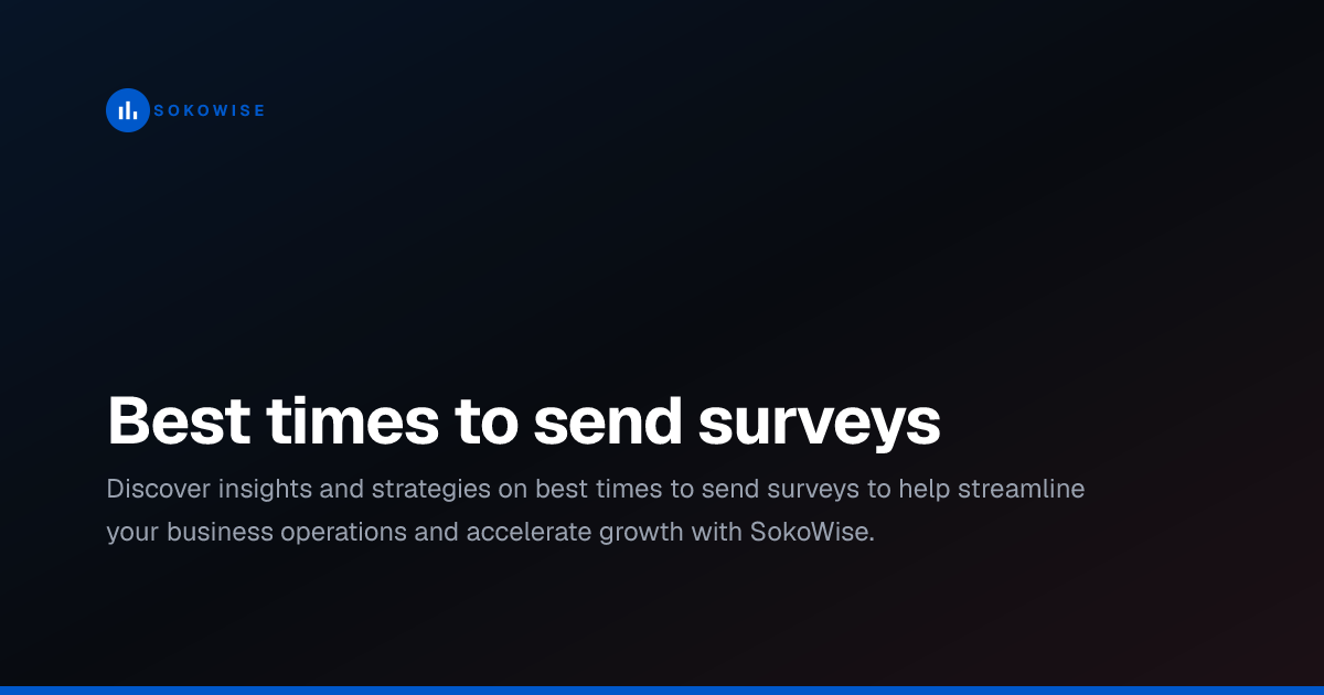 Best times to send surveys