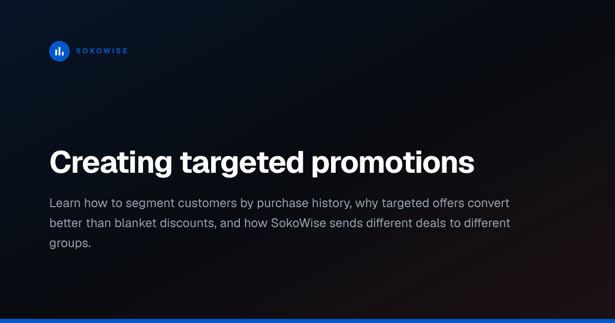 Creating targeted promotions