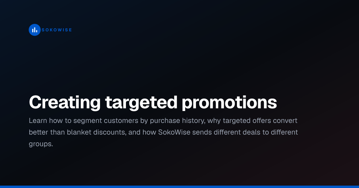 Creating targeted promotions