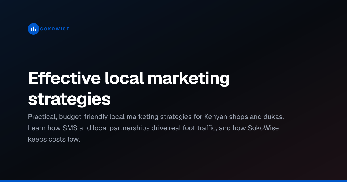 Effective local marketing strategies