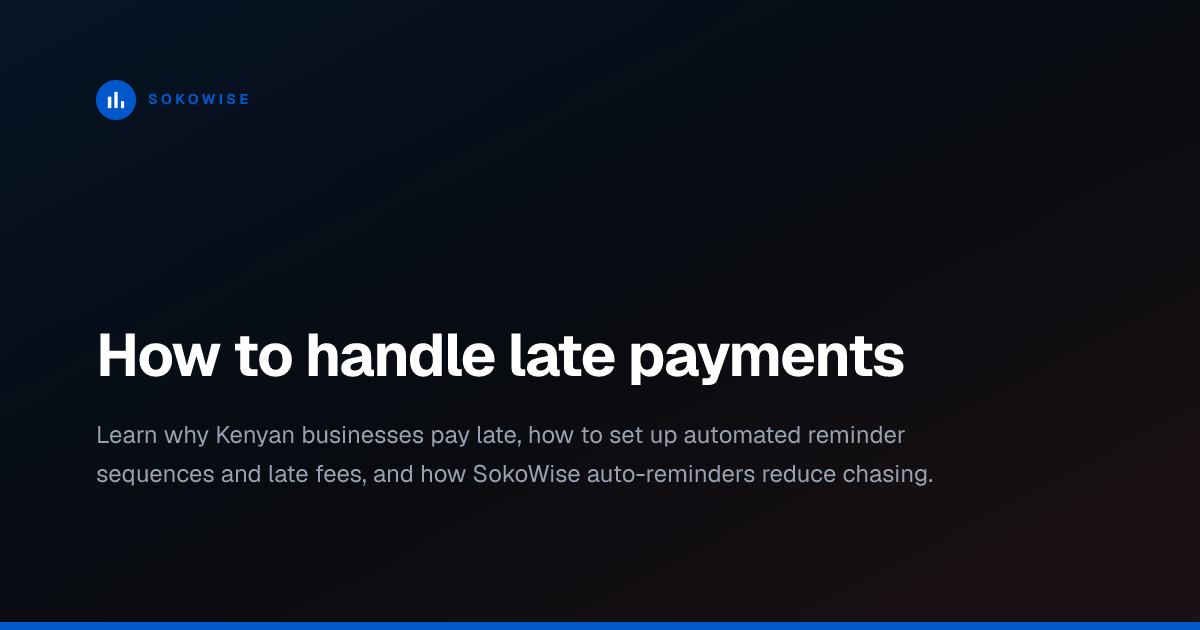 How to handle late payments