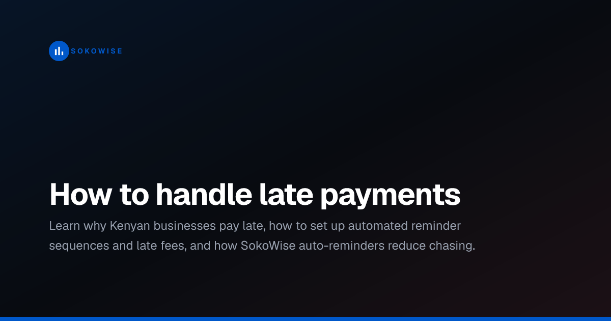 How to handle late payments