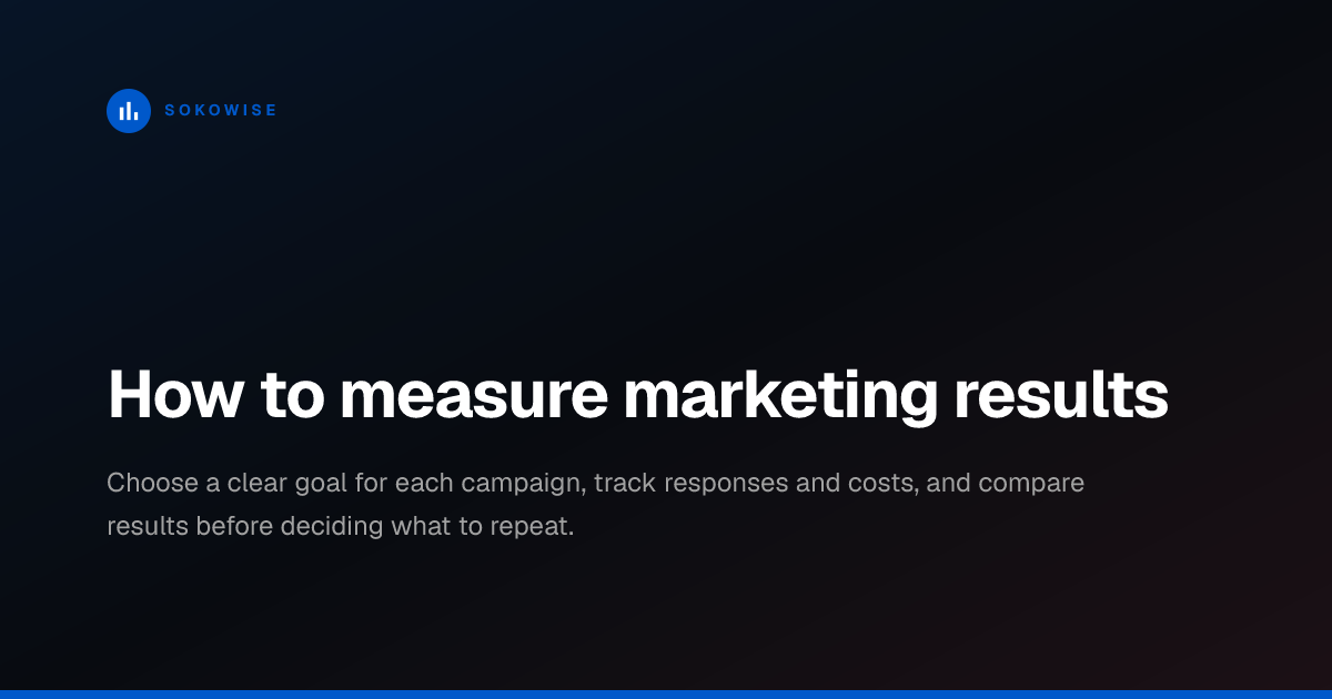 How to measure marketing results