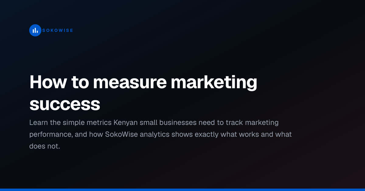How to measure marketing success