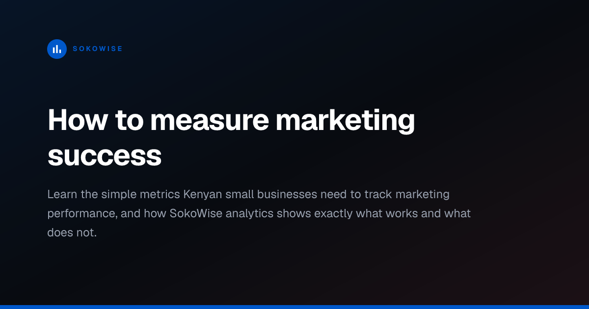 How to measure marketing success