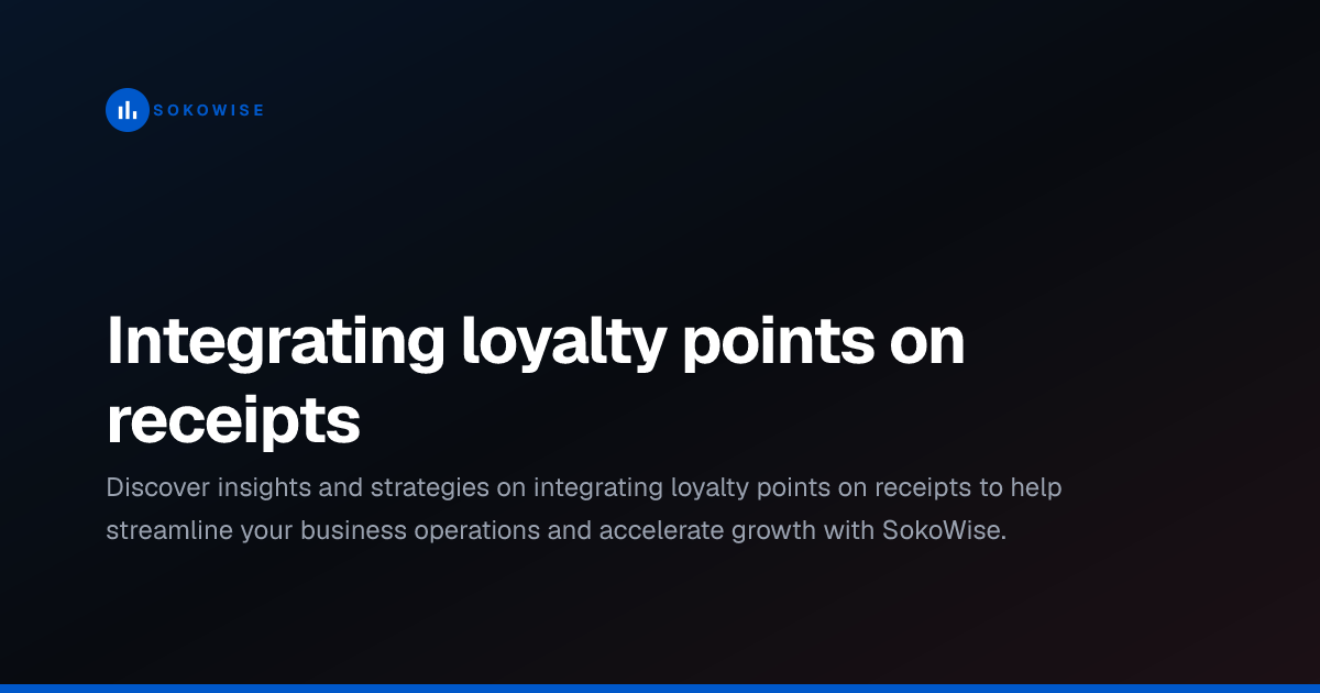 Integrating loyalty points on receipts