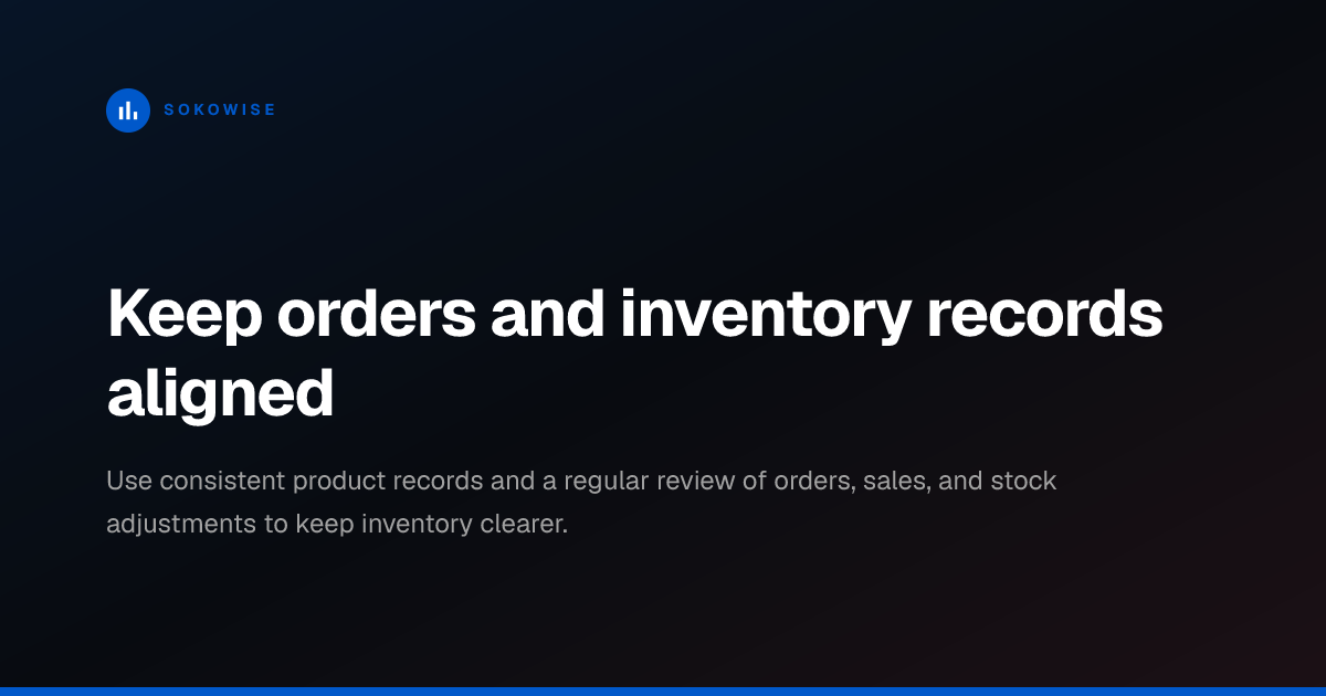 Keep orders and inventory records aligned