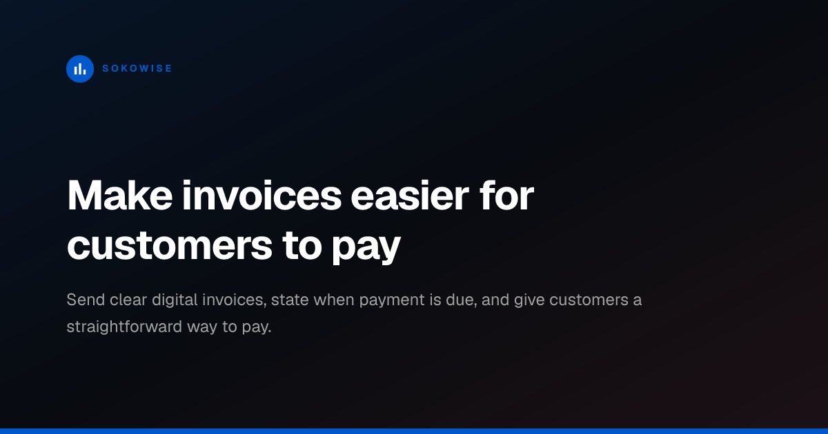 Make invoices easier for customers to pay