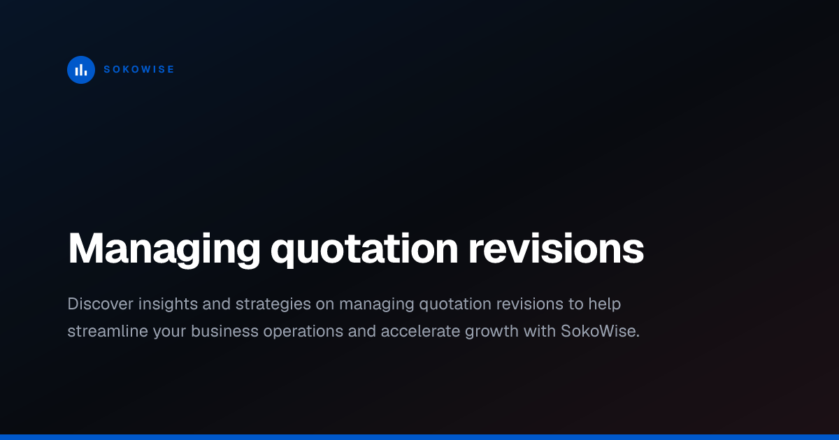 Managing quotation revisions
