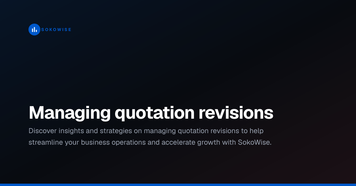 Managing quotation revisions