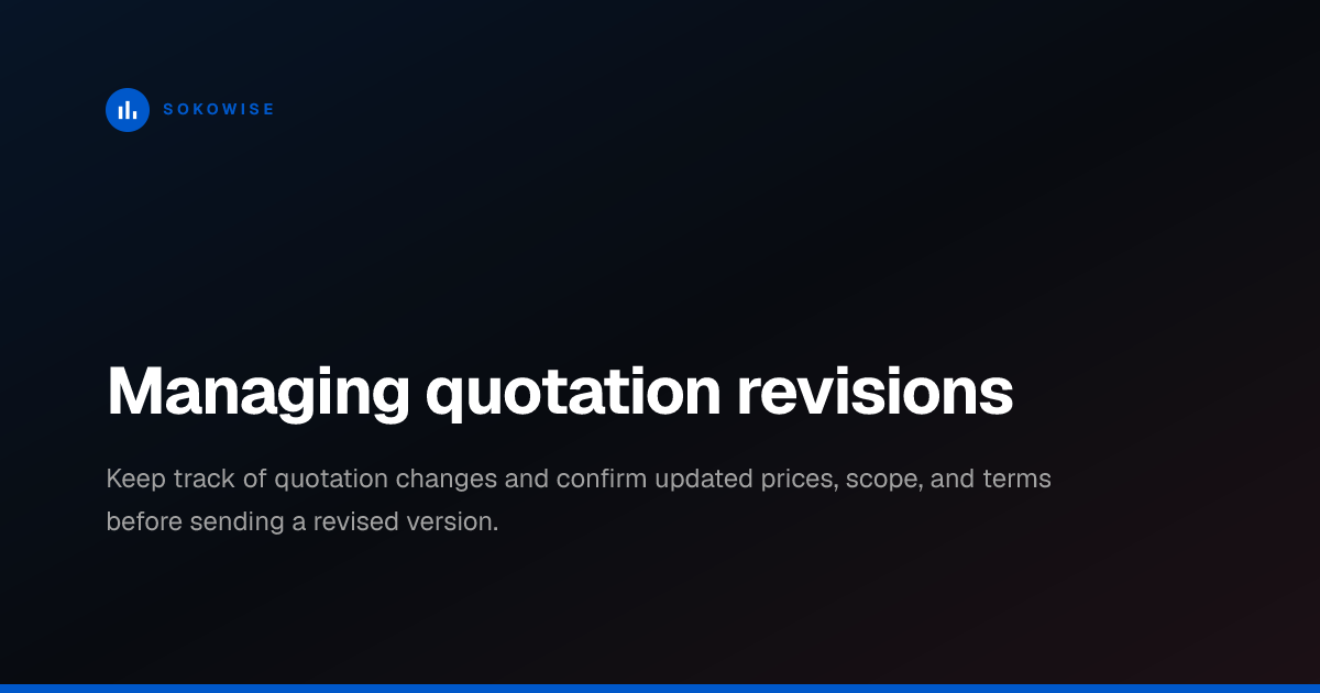 Managing quotation revisions