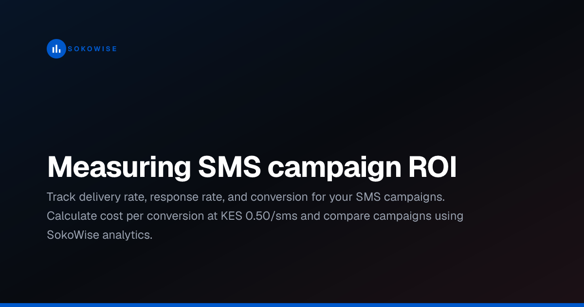 Measuring SMS campaign ROI