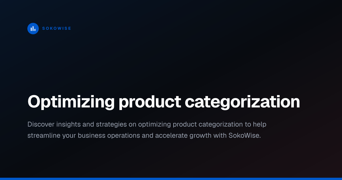 Optimizing product categorization