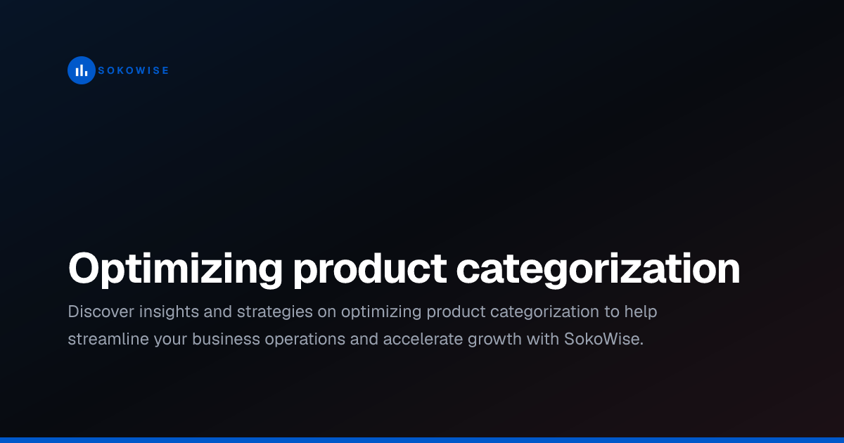 Optimizing product categorization