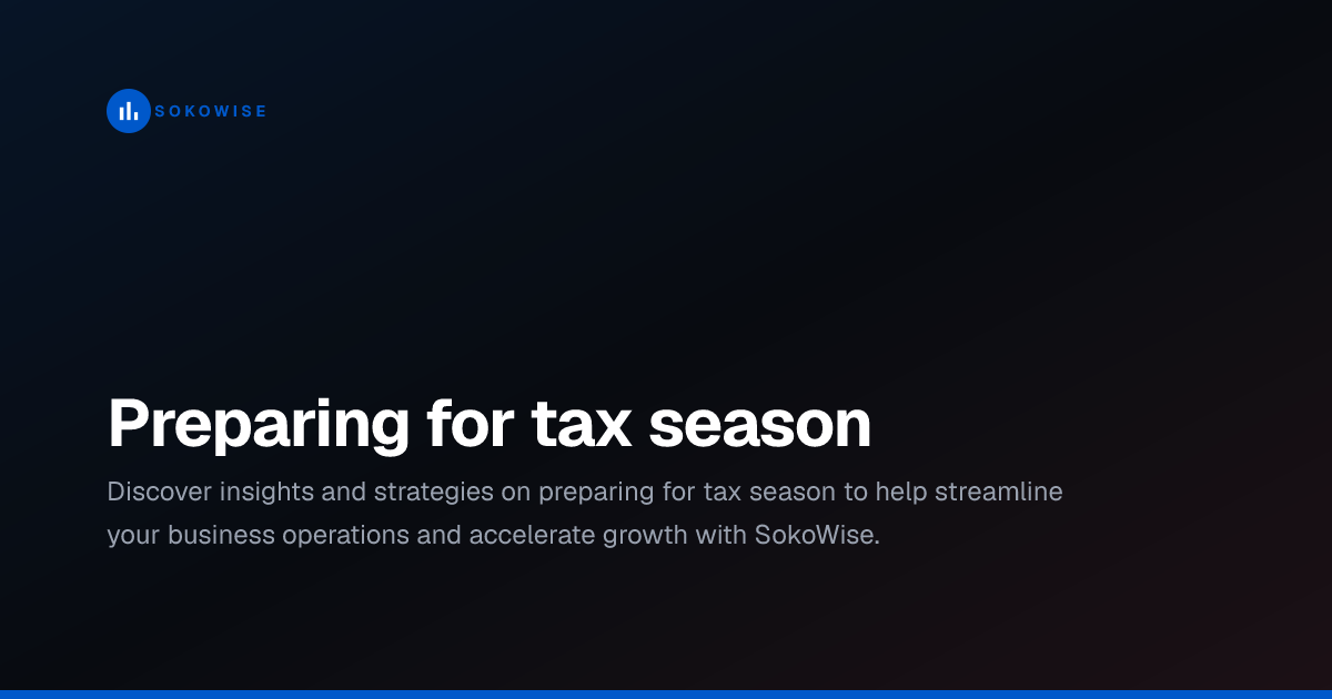 Preparing for tax season