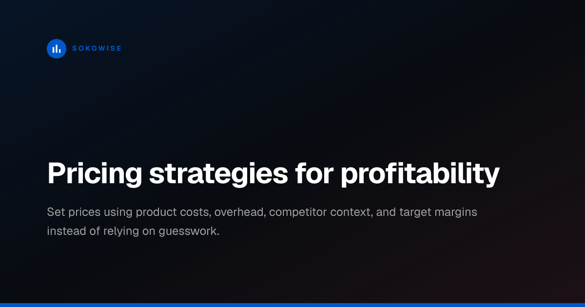 Pricing strategies for profitability