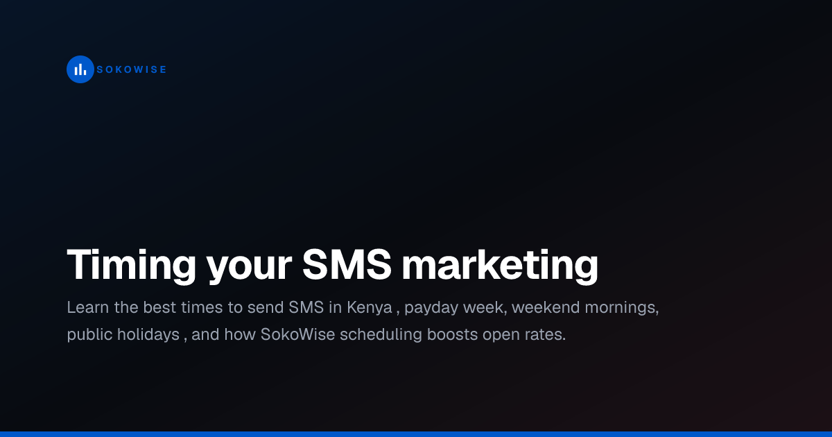 Timing your SMS marketing