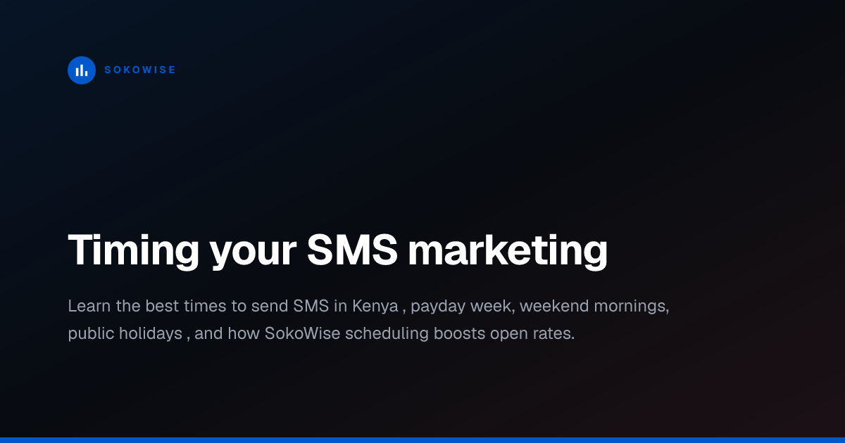 Timing your SMS marketing