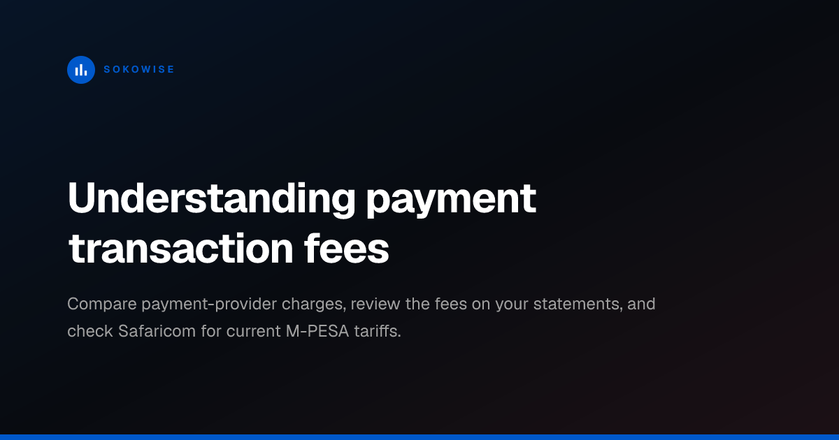 Understanding payment transaction fees