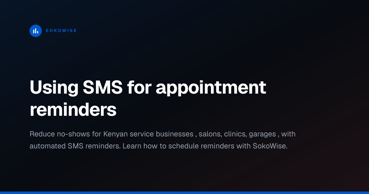 Using SMS for appointment reminders
